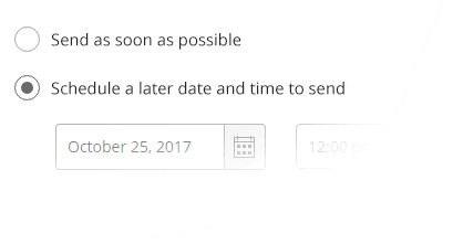 Schedule the date and time for your invitation to be sent