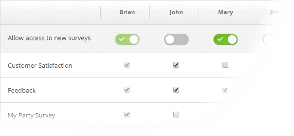 Manage survey access